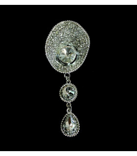 Broche Diamante 9 X 3,5 Cms. Plata 9 X 3,5 Cms. - tocados para