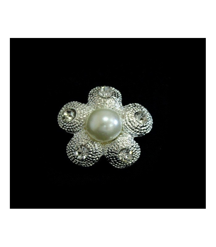 BROCHE DIAMANTE/PEROLA 2,5 X 2,5 CMS.