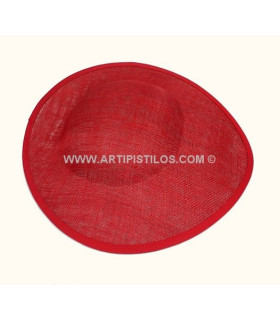 Base Pamela Sinamay 1ª Calidad 34 X 30 Cms. Rojo 34 X 30 Cms.