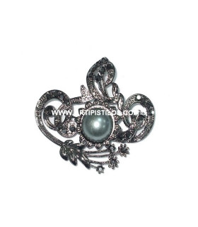 SCRIBBLE BROOCH BRONZE/RHODIUM