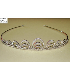 STRASS TIARA SILVER-PLATED