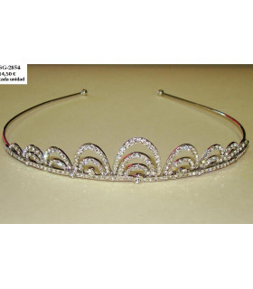 TIARA PLATEADA STRASS