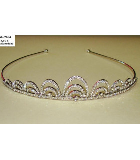 TIARA PRATEADA STRASS