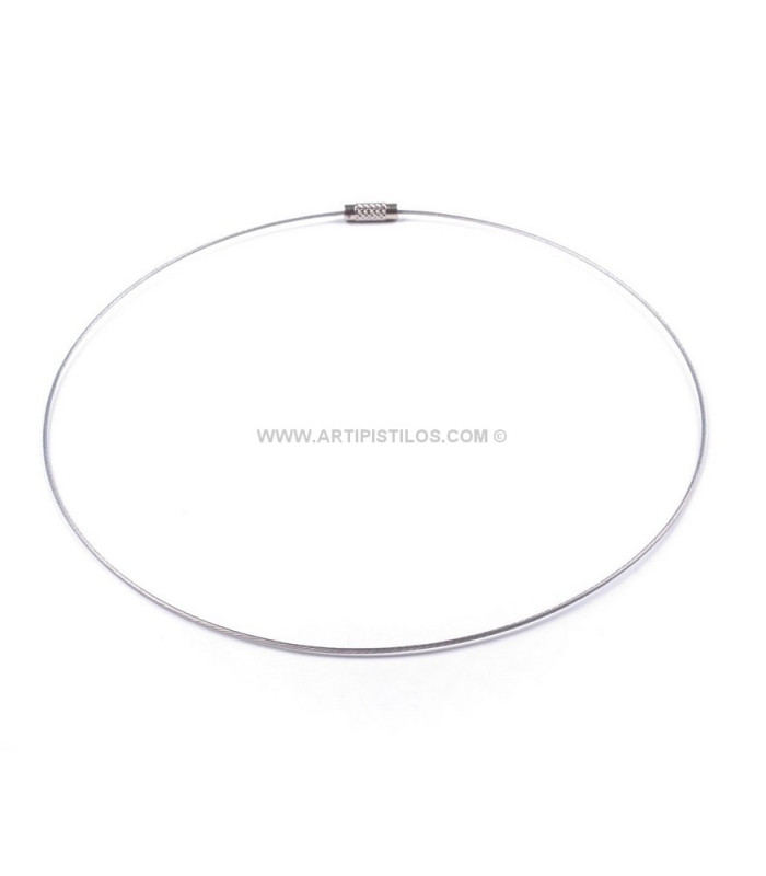 MEMORY WIRE CHOKER NECKLACE + LOCK BARREL