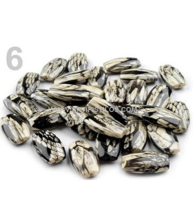 Fornitura Oval Estampada 18 X 30 Mm. Natural/negro 18 X 30 Mm. - de colores