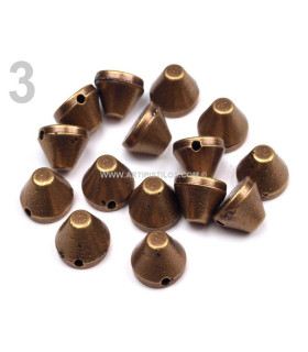 Tacha De Plastico Cónica Para Coser 7 Mm. Latón - colores