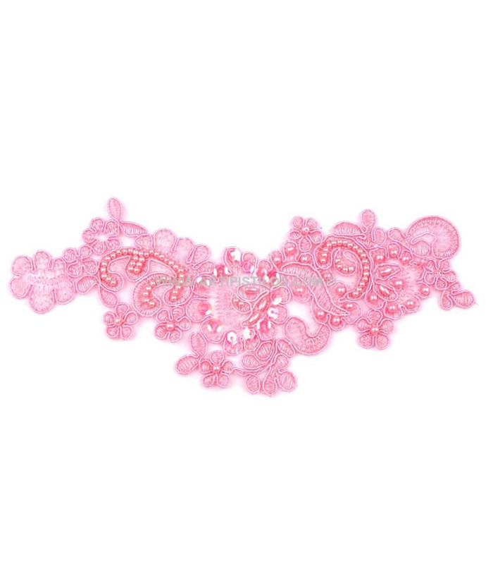 APPLICATION EMBROIDERED AND BEADS