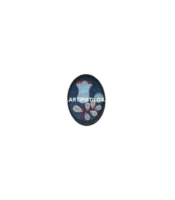 FELT CAMEO BROOCH FLOWER