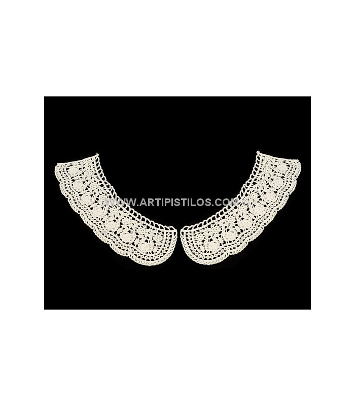 CUELLO DE ENCAJE BLANCO ROTO