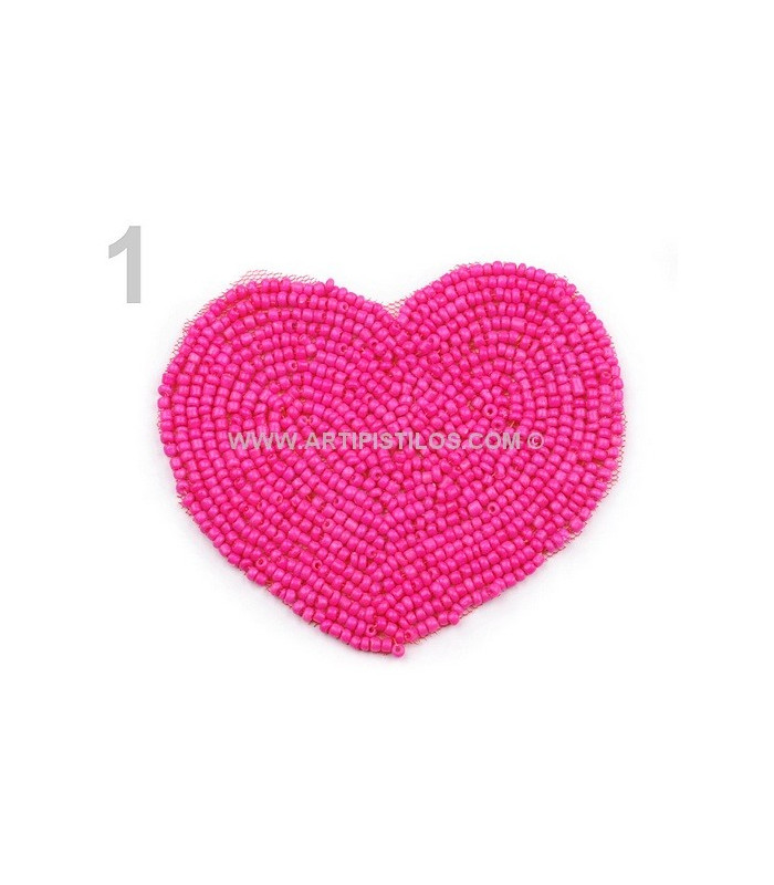 HEART APPLIQUE WITH BEADS