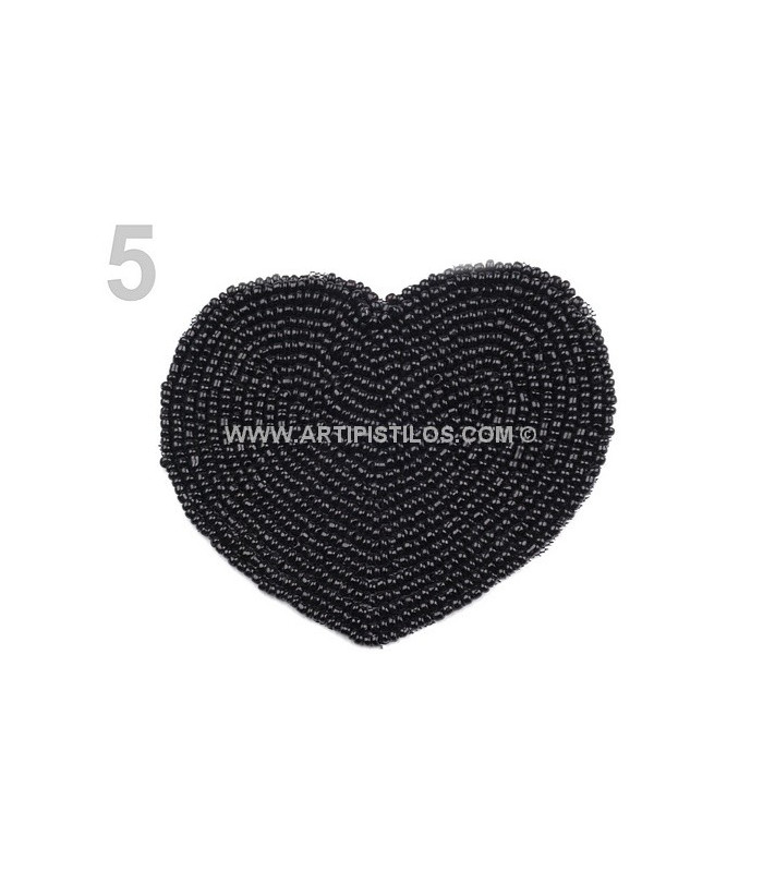 HEART APPLIQUE WITH BEADS