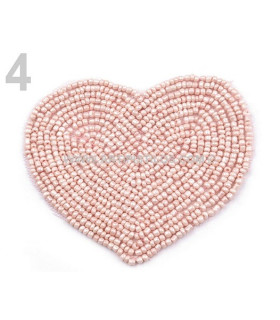 HEART APPLIQUE WITH BEADS