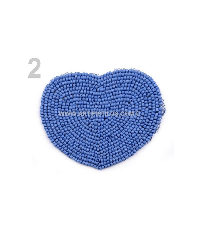 HEART APPLIQUE WITH BEADS