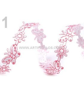 APLICACION SATEN FLORES Y MARIPOSAS