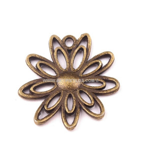 Filigrana Laton Vintage Bronce 2 Cms. Diametro - de colores
