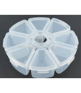 Caja Organizadora Abalorios Transparente 10 Cms. Diametro - accesorios