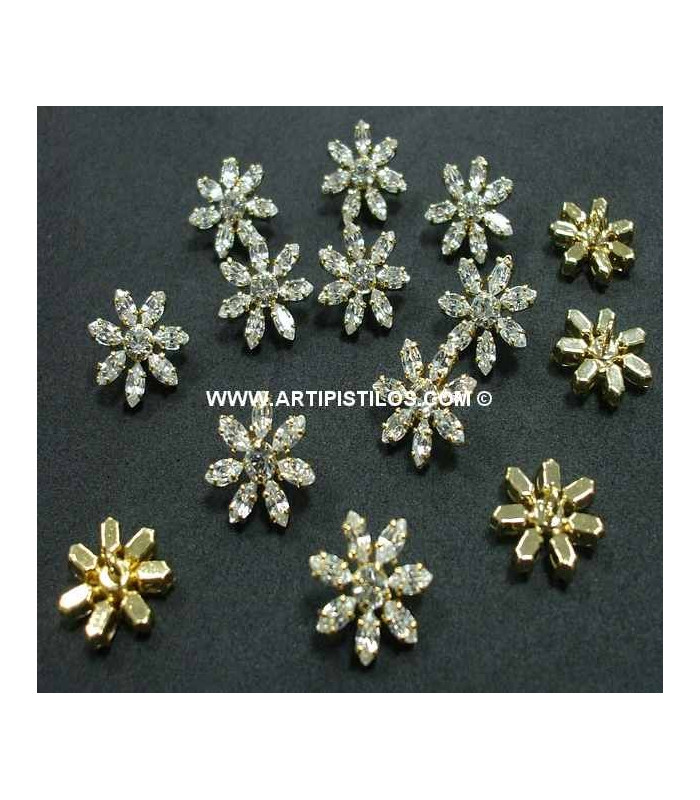 CRISTAL FLOWER BUTTON SWAROVSKY SMALL