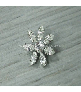 BOTON FLOR CRISTAL SWAROVSKI MEDIANO