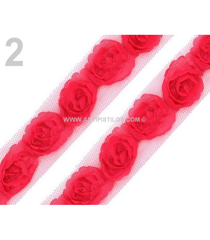 ADORNO ROSAS DE TUL