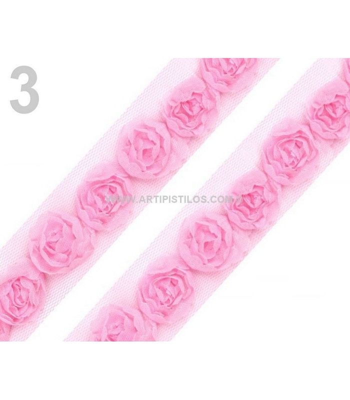 ADORNO ROSAS DE TUL