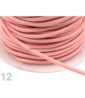 Cordon De Cuero Sintetico Rosa 1 Mt. X 2 Mm. - para hacer sombreros