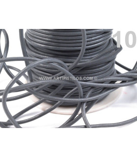 Cordon De Cuero Sintetico Gris 1 Mt. X 2 Mm. - para hacer sombreros