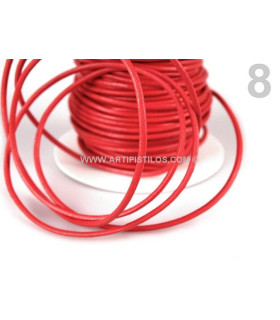 Cordon De Cuero Sintetico Rojo 1 Mt. X 2 Mm. - para hacer sombreros