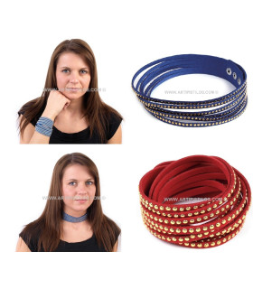 PULSERA/COLLAR IMITACION CUERO