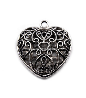 Filigrana Corazon 30 X 30 Mm. Platino 30 X 30 Mm. - manualidades