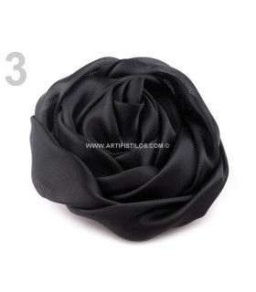 Broche Flor 11 Cms. Diametro Negro 11 Cms. Diametro - clip