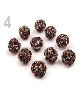 Esfera Decorativa Metalica 12 Mm. Cobre 12 Mm. Diametro - color