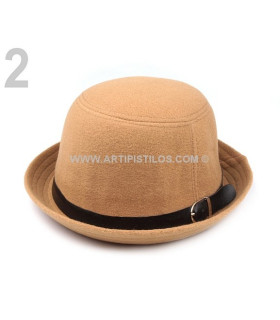 Sombrero "retro" Beige Oscuro - algodon