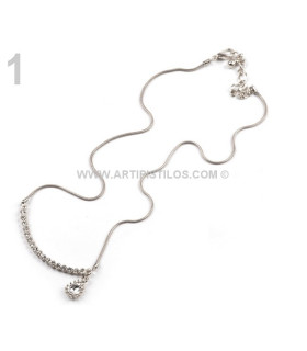 COLLAR CON STRASS + PEDRERIA