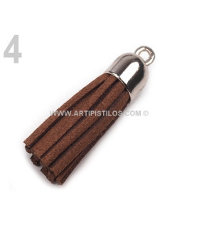 Borla Decorativa 4 Cms X 1 Cms. Marrón 4 Cms. De Largo X 1 Cm. De Diametro - bolsos