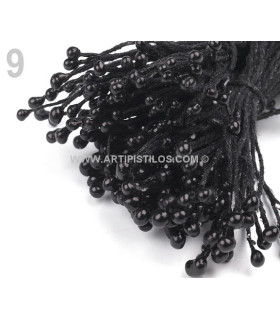 Pomo De Pistilos Perlados Negro Cabeza: 3 Mm. Longitud: 6 Cms.