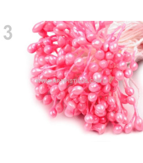 Pomo De Pistilos Perlados Rosa Cabeza: 3 Mm. Longitud: 6 Cms.