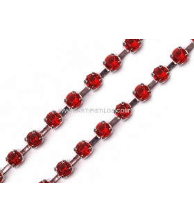 METALLIC CHAIN WITH STRASS 3,5 MM.