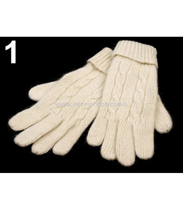 GUANTES DE LANA PARA MUJER 8 X 24 CMS.