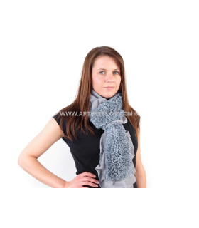 SCARF FABRIC AND ARTIFICIAL FUR 30 X 200 CMS.