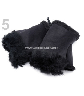 Guantes Sin Dedos 8 X 21 Cms. Negro 8 X 21 Cms.