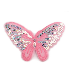 TERMOADHESIVE BUTTERFLY WITH SEQUINS 12,7 X 7,5 CM