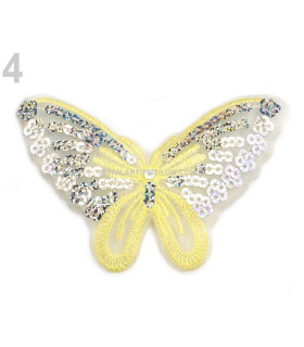 TERMOADHESIVE BUTTERFLY WITH SEQUINS 12,7 X 7,5 CM
