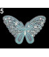 MARIPOSA TERMOADHESIVA CON LENTEJUELAS 12,7 X 7,5 CM
