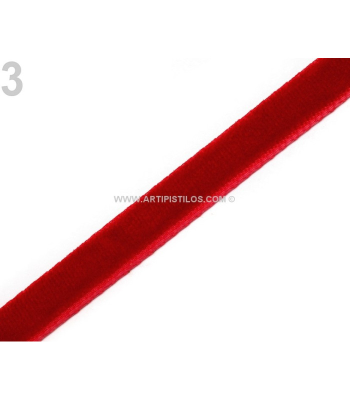 VELVET RIBBON 6MM. 50% POLYAMIDE 50% VISCOSE