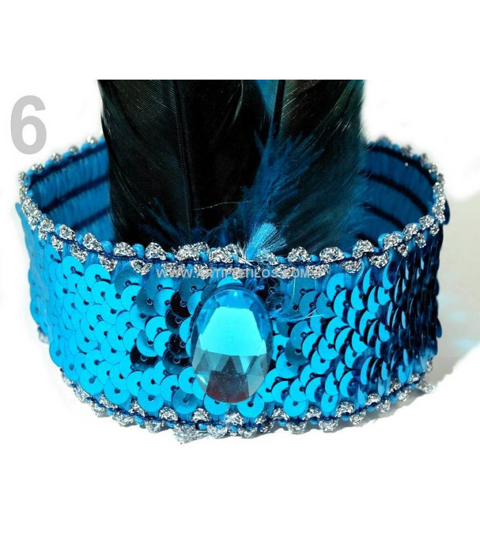 Sequin Headband with Feather