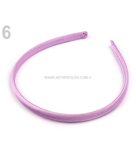 Diadema De Satén Lila Ancho: 1 Cm. - adornos