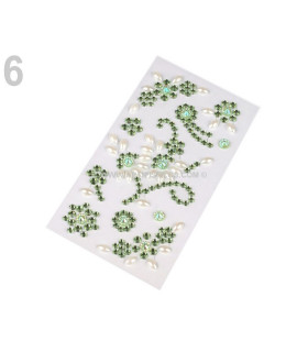 Cristales Decorativos Adhesivos Verde Hoja De 8 X 16,5 Cm - cajas