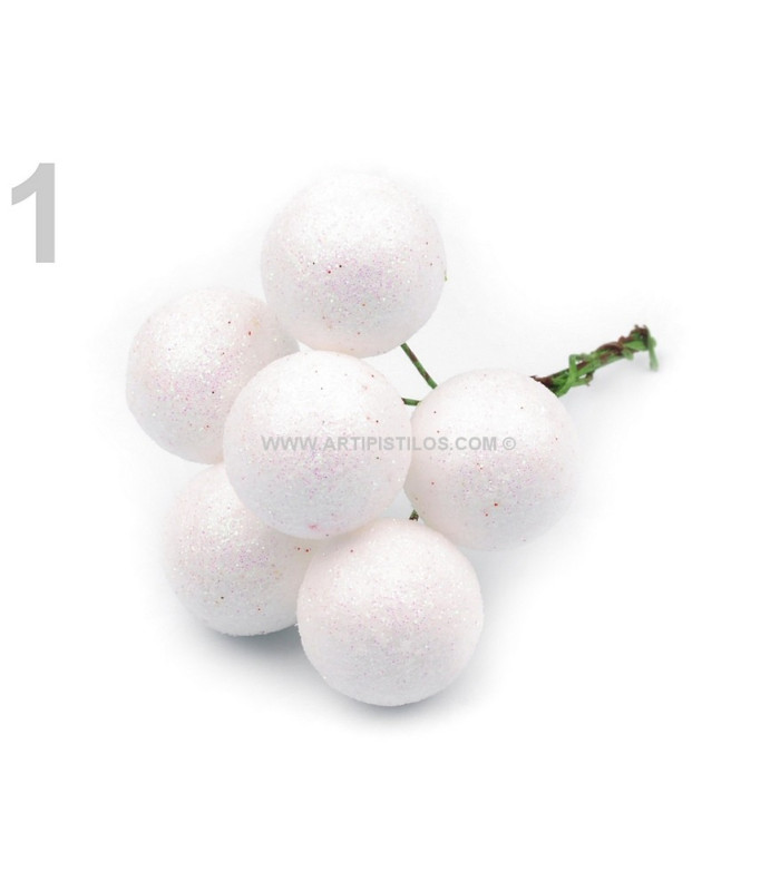 BAYAS DECORATIVAS CON GLITTER