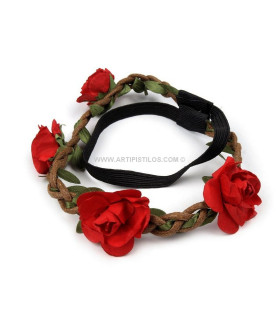 Headband com rosas