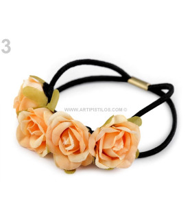 PULSEIRA ELASTICA COM FLORES